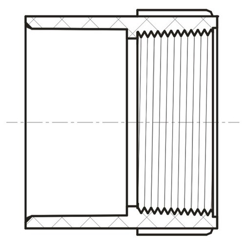 435 Serie PVC Rohrverschraubung - Innengewinde Adapter - Zeitplan 40 - 1/2" - Bild 5 von 18