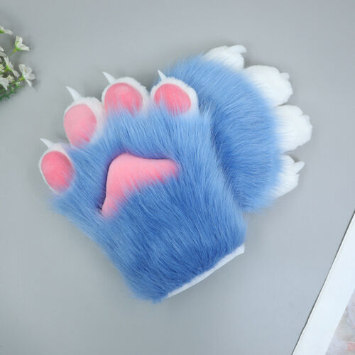 1 Paio Guanti Unghie Zampa Pelosa Guanti Cosplay Peluche Animale Orso Unghie Artigli Guanti - Foto 18 di 18