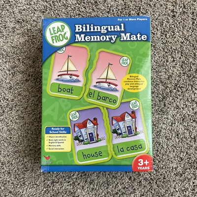 Leap Frog Memory Mate Bilingual Language Development Sight Words Spanish Memory 
