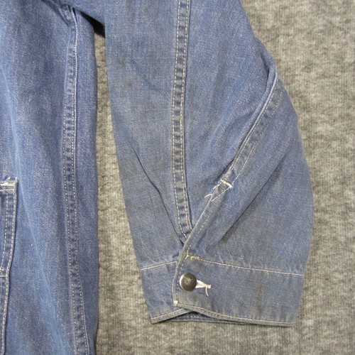 Vtg Universal Overall Chicago Stone Cutter Denim Jacket Mens 50 Blue Work Chore - Picture 9 of 15