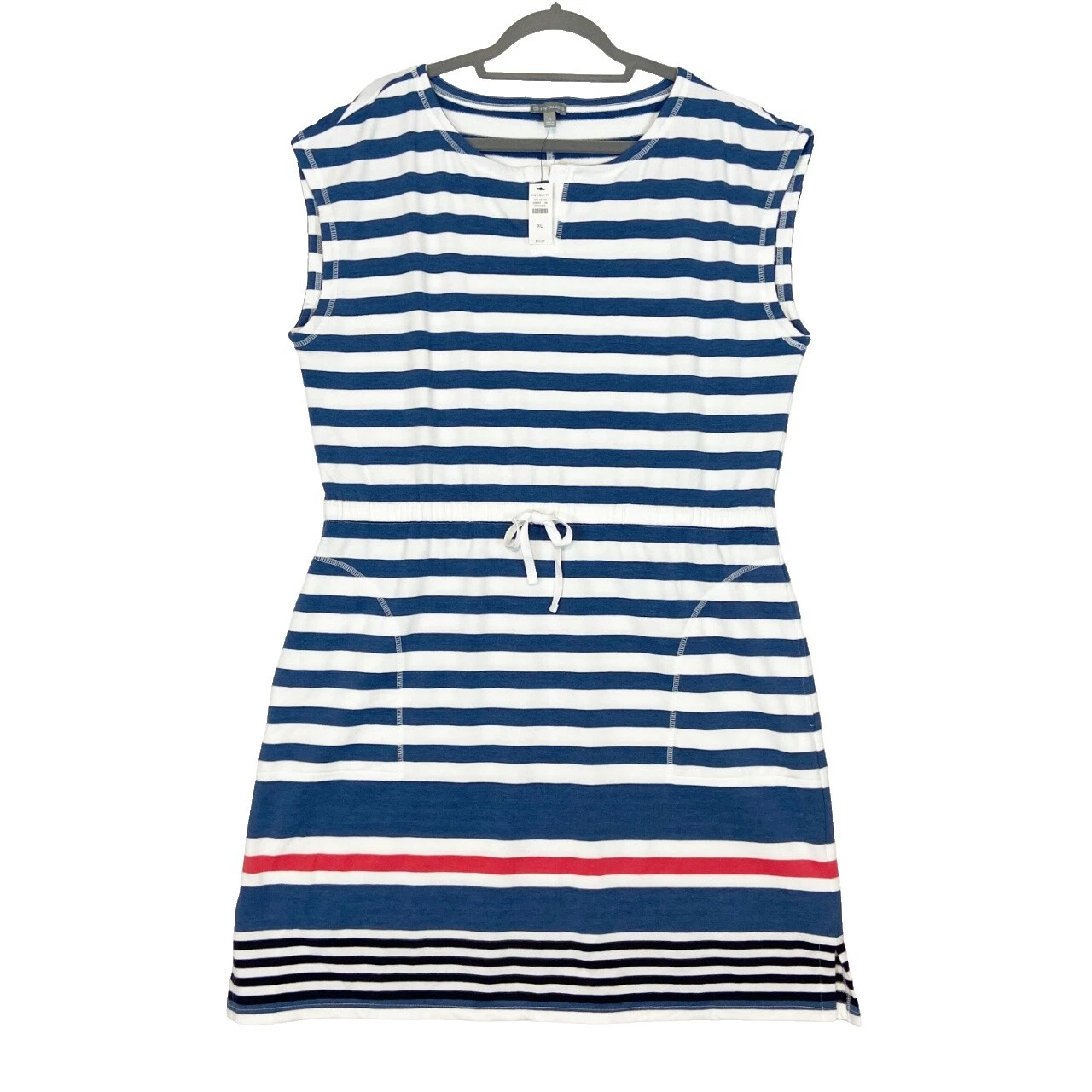 Vestidos femininos listrado de algodão Talbots