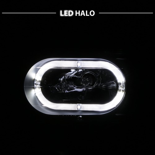 Faros LED halo negros 88-98 para Chevy C/K 1500/2500/3500 GMC Sierra Suburban - Imagen 7 de 10