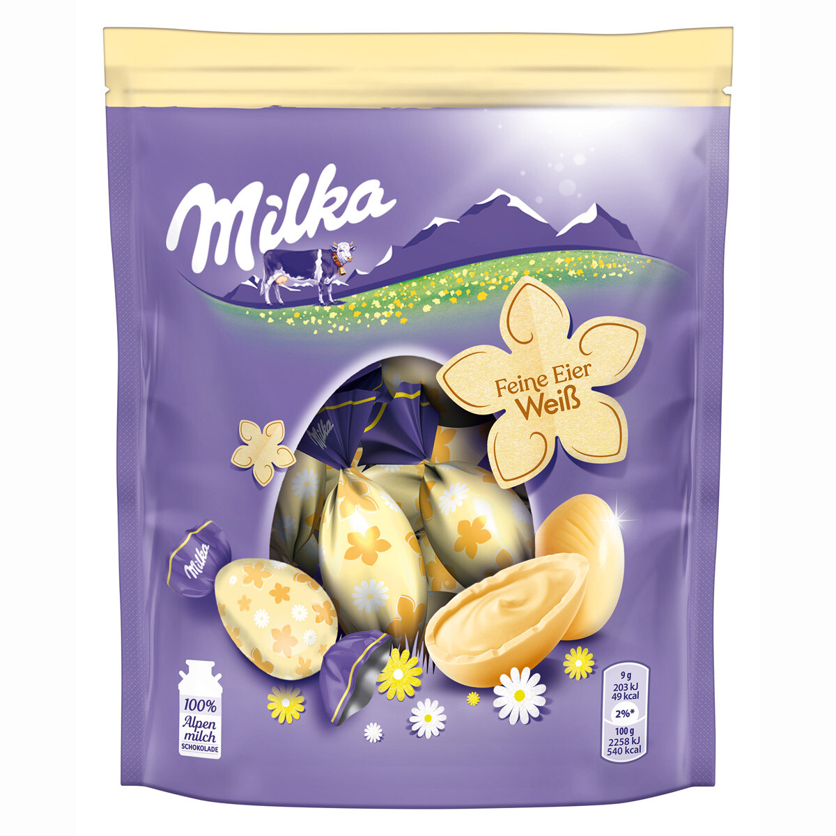 Milka Fina Huevos Blanco De Chocolate Blanco Y Heller Relleno