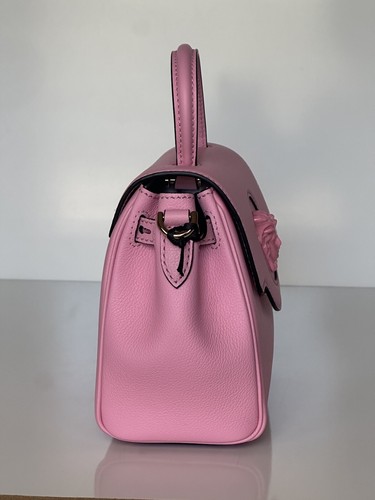 NWT $2125 Versace Top Handle Leather Pink Small Shoulder Bag DBFI040 Italy - Picture 8 of 19