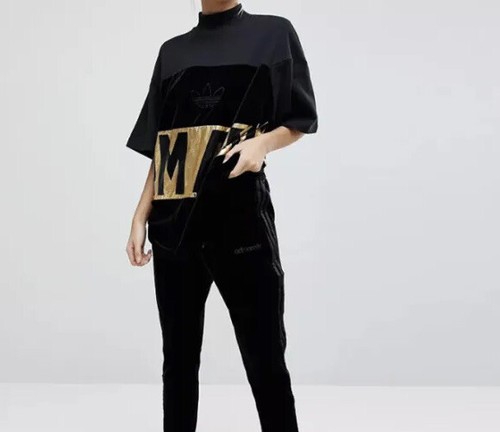 T-Shirt Adidas Originals Goldpanel Frottee und Plüschsamt Größe M