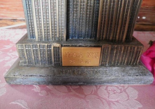 VINTAGE EMPIRE STATE BUILDING LAMP SARSAPARILLA 93' BRASS 41.5CM WORKS LAMP RARE - Picture 6 of 15