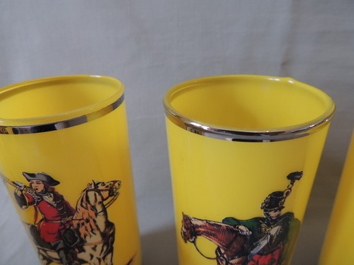 Collectible glass drinking set Roma Vista decorated 5 glasses and ice cube bowl - Picture 9 of 15