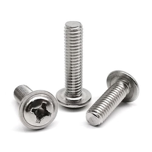 10/50X M1.4 to M6 SUS304 PWM Cross Phillips Pan Round Washer Pad Head Screw Bolt - Picture 4 of 6