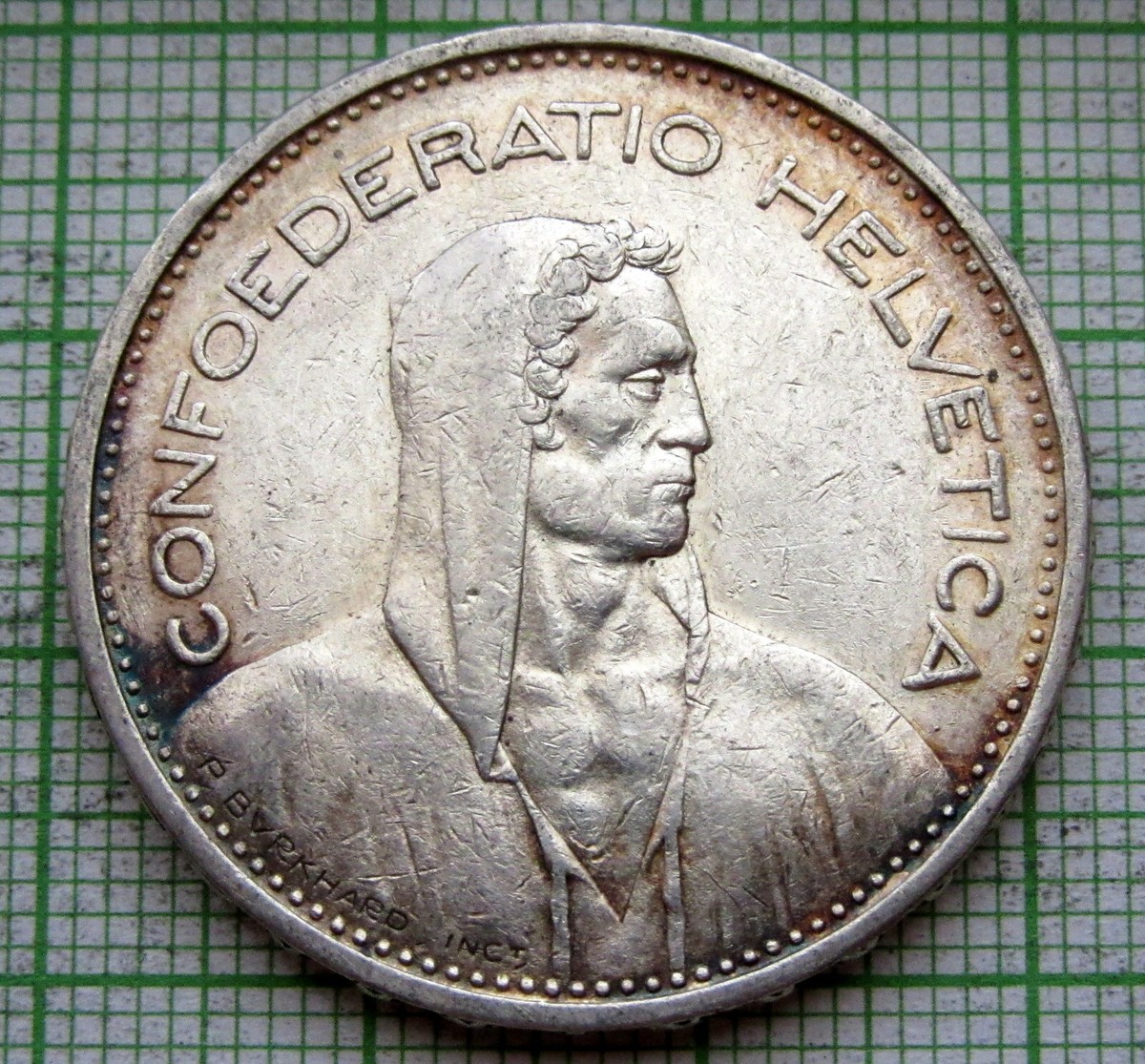 SWITZERLAND 1933 B 5 FRANCS, SILVER | eBay