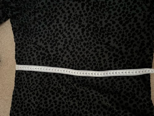 Table Eight Velvet Mesh Spotted Long Sleeve Camisole Lined Blouse-Size XL - Picture 6 of 9