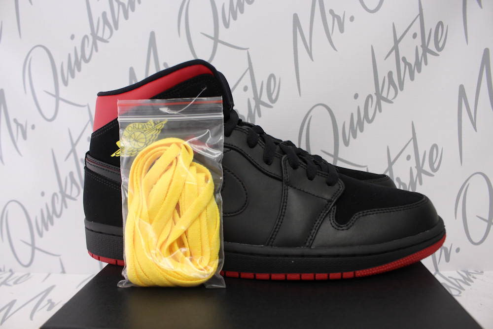 NIKE JORDAN 1 MID SZ 11.5 LAST LAST LAST SHOT noir rouge YELfaible Brouge 554724 076 9e662c NIKE JORDAN 1 MID SZ 11.5 LAST LAST LAST SHOT noir rouge YELfaible Brouge 554724 076 9e662c
