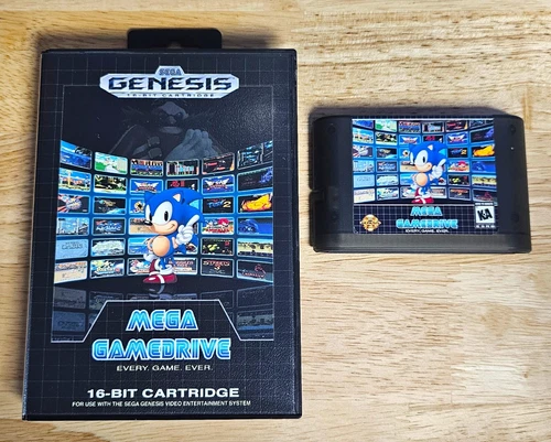 Sega Genesis Mega GameDrive Entire Console Collection Flash Cartridge w/Case