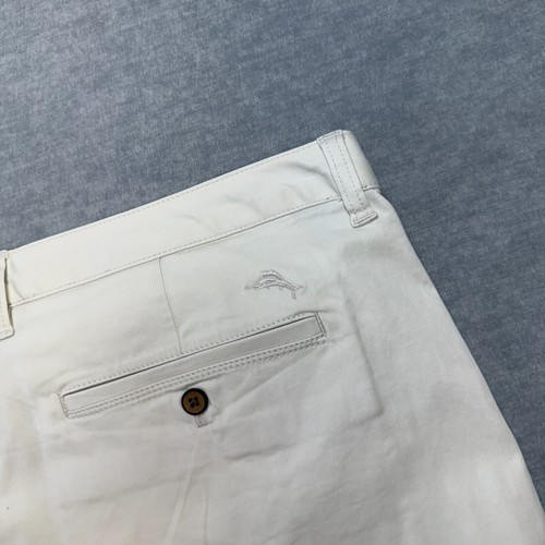 Tommy Bahama Shorts Mens 40 Boracay Chino Bleached Sand Ivory Stretch Beachy - Picture 10 of 13