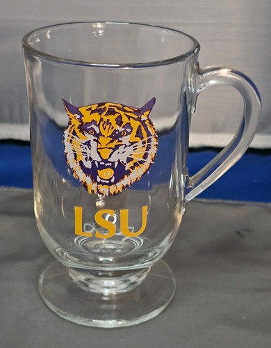 VINTAGE OLD LSU TIGERS GLASS MUG