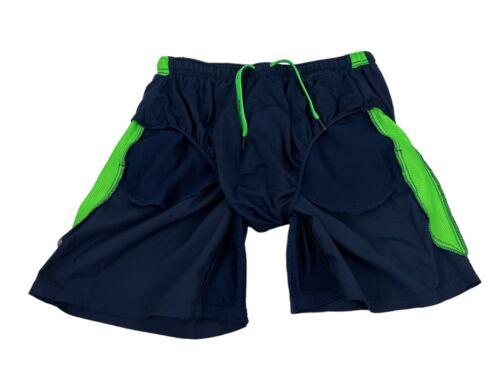 Polo Sport Ralph Lauren Mens Small Shorts Blue Green Running Polyester Liners 7” - Picture 9 of 13