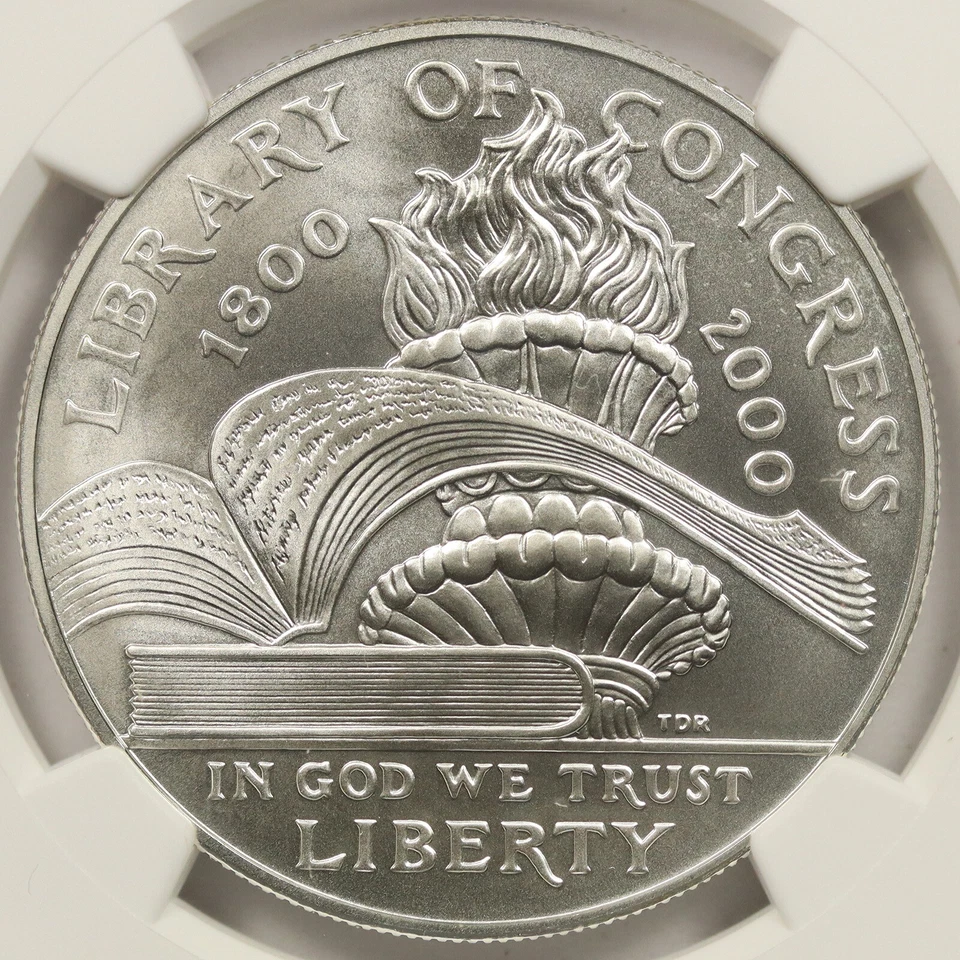 2000-P Library of Congress $1 Commemorative Dollar NGC MS70 - Image 3 of 4