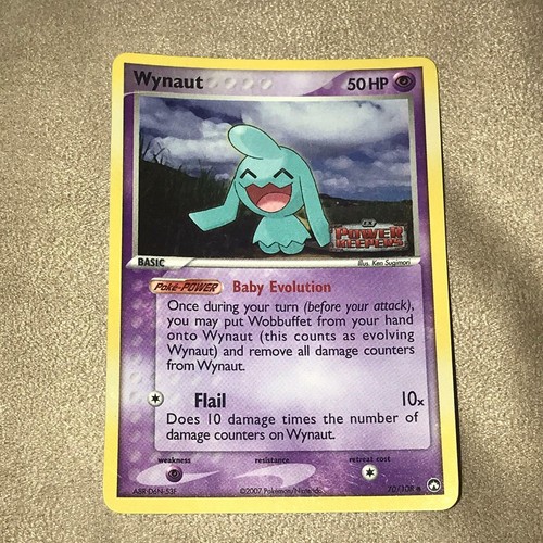 Wynaut ~ 70/108 ~ Stamped Holo ~ EX POWER KEEPERS ~ NM ~ Pokemon Card