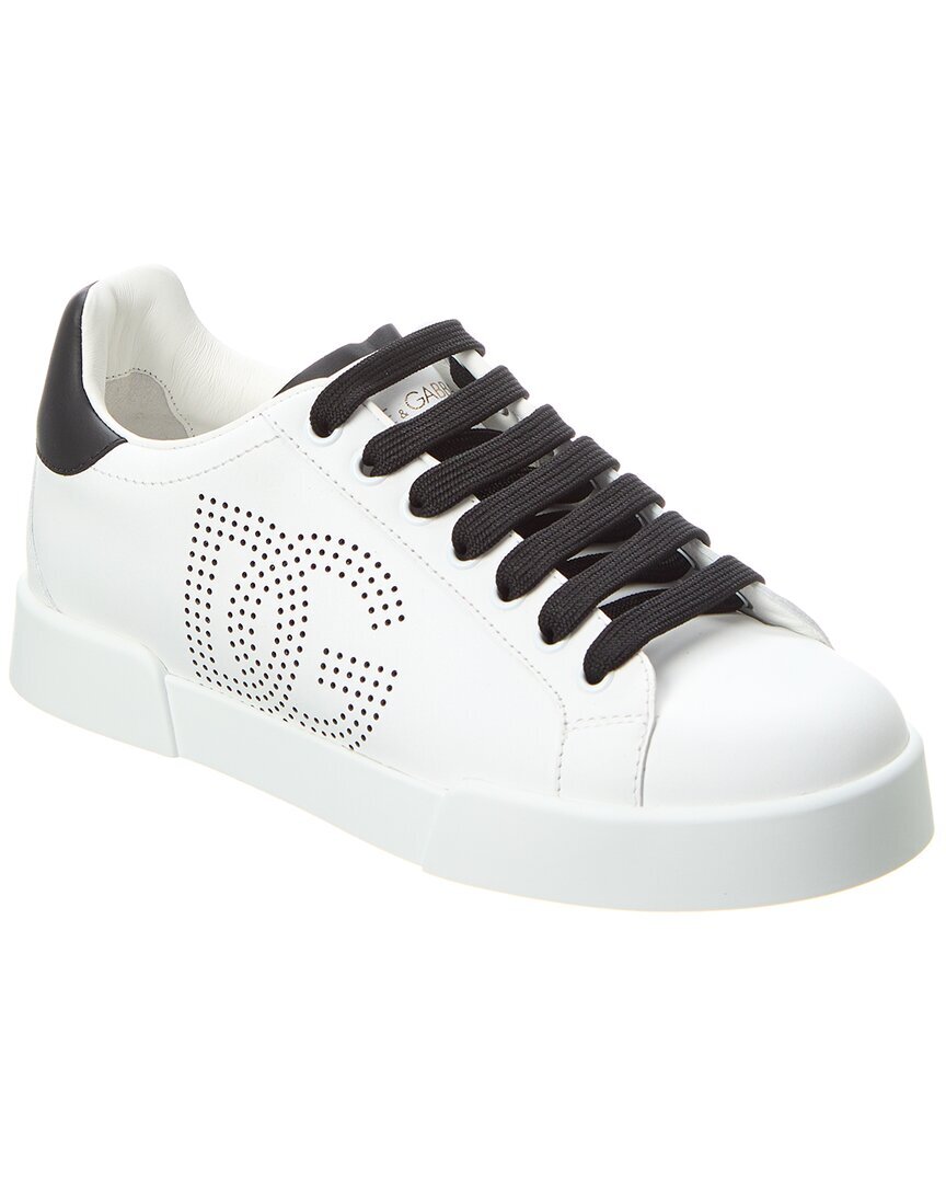 Dolce & Gabbana Portofino Leather Sneaker Womens White 39.5