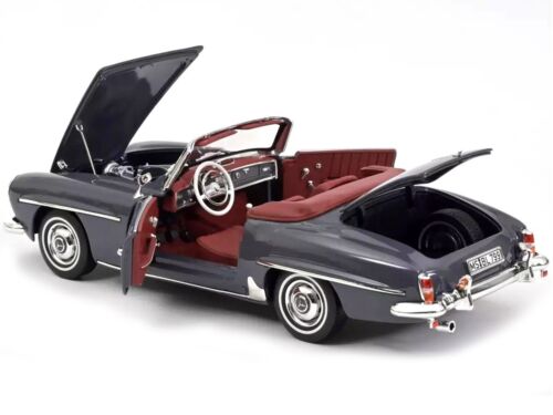 1/18 Mercedes-Benz 190 SL 1957 convertible gris modelo diecast coche Norev 183402 - Imagen 3 de 5