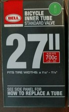 Bell 27" x 1 1/8 - 1 1/4 Standard Valve Bicycle Inner Tube Fits 700c 
