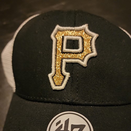 47 MVP ADJUSTABLE WOMENS BLACK WHITE PITTSBURGH PIRATES MLB TRUCKER HAT - Picture 14 of 16