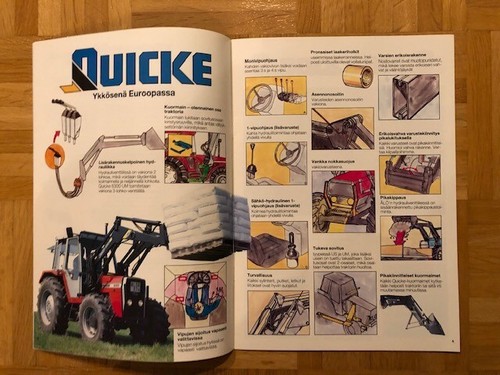 Prospekt Quicke Frontlader für Traktoren 1986 Broschüre Brochure Katalog Catalog - Bild 3 von 10