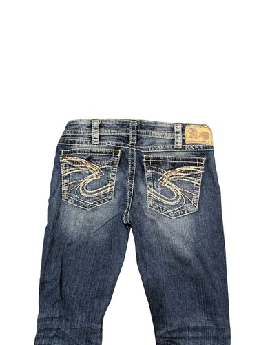 Silver Womens Size 30 X 33 Jeans Pioneer Mid-rise Bootcut Embroidery - Picture 5 of 12