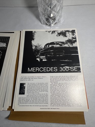1952-1972 ROAD & TRACK Nachdruck Mercedes-Benz 300SL, 190SL, 220 Broschüre Katalog - Bild 11 von 24