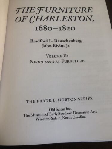 The Furniture of Charleston 1680-1820 - Colonial, Neoclassical, Cabinetmakers - Foto 10 di 16