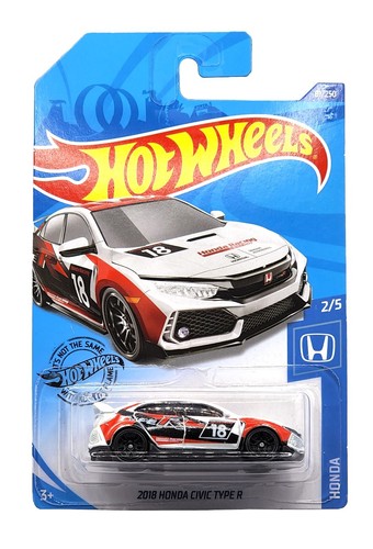 Hot Wheels White 2018 Honda Civic Type R GHF50 Kids Model Diecast Toy Car 1:64 - Picture 3 of 7
