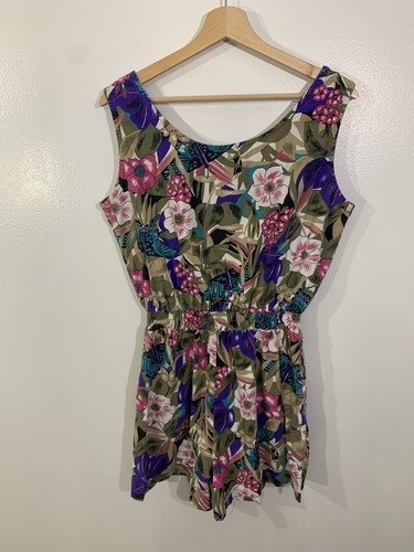 Vintage Romper Shorts Hawaiian Medium - Picture 4 of 9