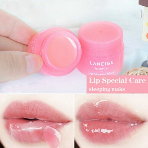 MÁSCARA PARA DORMIR LANEIGE LABIAL EX BERRY 0,7 oz / 20 g Kawaii K-BEAUTY Brillo labial ROSA - Imagen 8 de 9