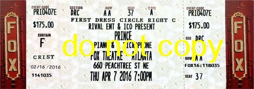 Prince 2017 Last Concert Poster & Ticket set Ready to frame! - Picture 2 of 2
