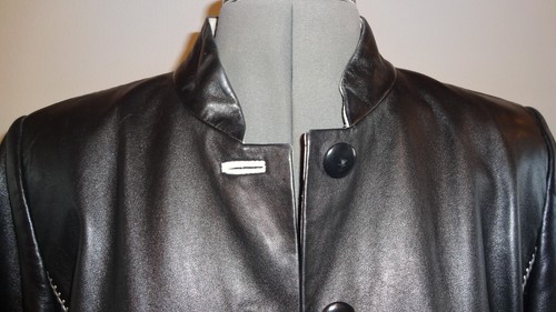 Vintage Dana Buchman Black Genuine Leather Jacket Size 10 Mint Condition - Picture 2 of 11