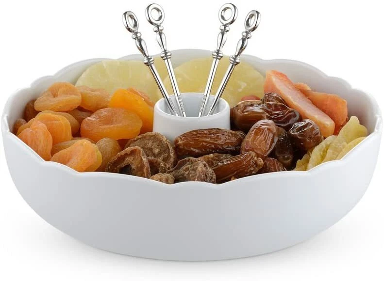 Ciotola per Frutta Secca ALESSI Dressed for X-Mas Centrotavola Porcellana Bianca