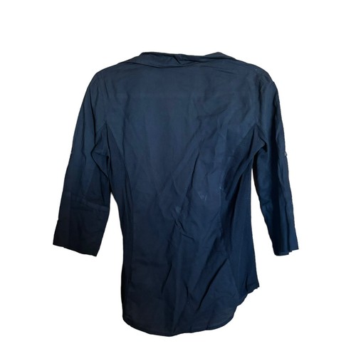 Standard James Perse Hemd Damen Medium 2 schwarz Knopfleiste Bluse Riegelärmel - Bild 5 von 8