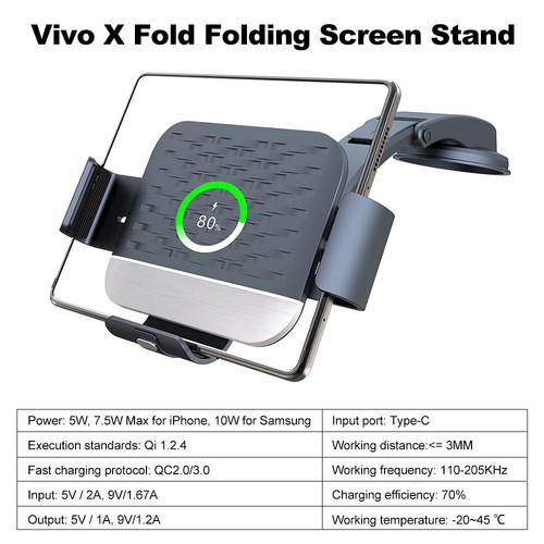 Car Holder 15W For Samsung Z Fold 4 5 3 S23 Google iPhone HUAWEI Mount Holder UK - Picture 13 of 13