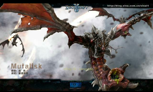 Unpainted Resin StarCraft Mutalisk 48cm Collectible Statue Model In Stock - Picture 3 of 6