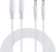 2 Pack Power Extension Cable 12Ft 2.1Mm X 5.5Mm Compatible with DC 5V 12V 24V fo