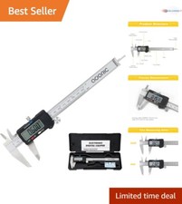 Large LCD Stainless Steel Digital Caliper - Waterproof with Inch/Mm Conversion
