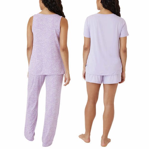 Eddie Bauer 4-Piece Pajama Set Purple Orchid Women's Sz M NWT - Picture 3 of 6