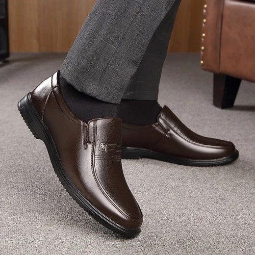 Echtleder Herren Elegante Schuhe Halbschuhe Business Freizeit Lederschuhe - Bild 6 von 14