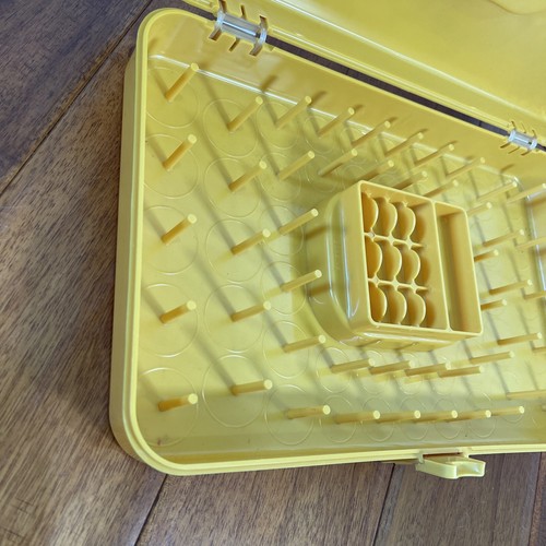 Vintage Wilson Orange Wil-Hold Sewing Kit Bobbin Organizer Box Made in USA - Bild 4 von 5