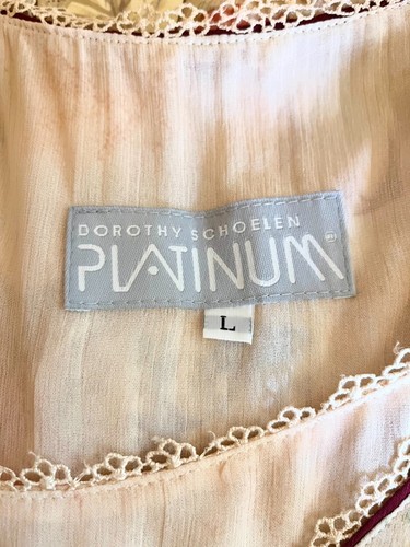 Vintage Deadstock Dorothy Schoelen Platinum Size L Layered Top Pale Pink - Picture 2 of 12