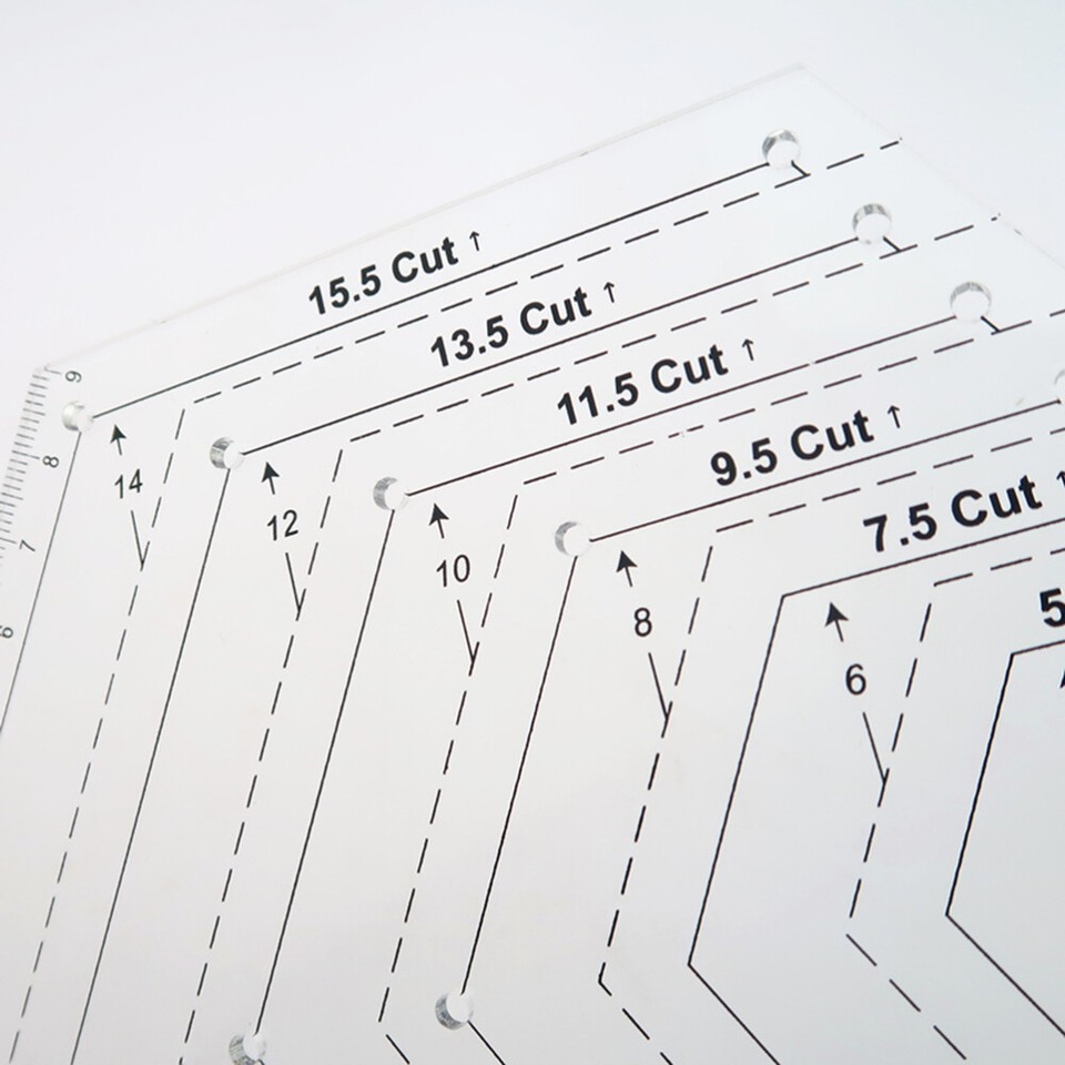 Acryl Patchwork Lineal 20x10cm - Quilt Schablonen Lineal Für Näharbeiten