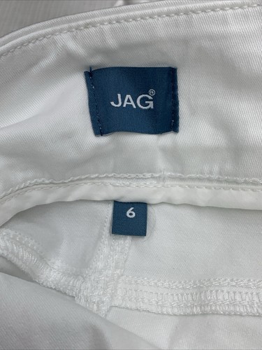 Jag Jeans Women's Amelia Pull-On Slim Ankle Jean Riviera Size 6 White Long Pants - 第 5/8 張圖片