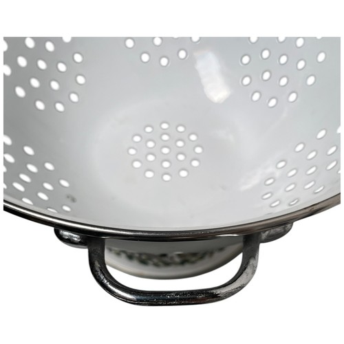 Gourmet Harvest By Noritake 10-7/8 Colander Strainer Enamel Fruit Pattern Large - Picture 9 of 10