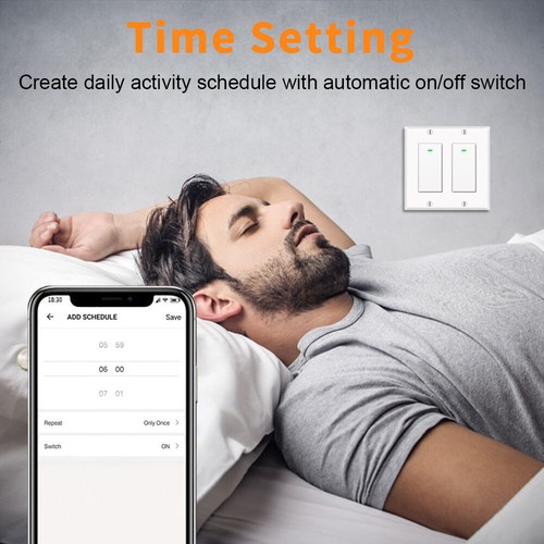 Micmi Smart WIFI Switch Light Wall Works with Alexa Google Home voice smart life - Picture 8 of 11