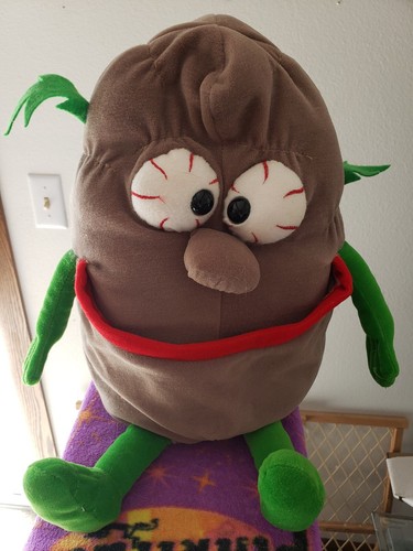 Vintage 1987 Video Vegetable Telly Tater Plush - Couch Potato Remote Holder - Picture 1 of 6