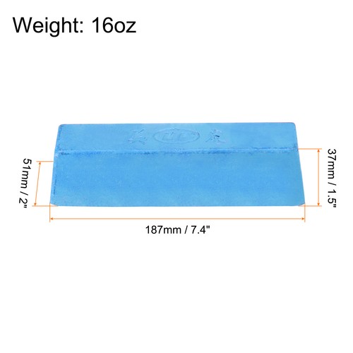 Metal Buffing Polishing Compound Bars, 16oz, Blue, Medium-Fine Polish - Photo 2/5